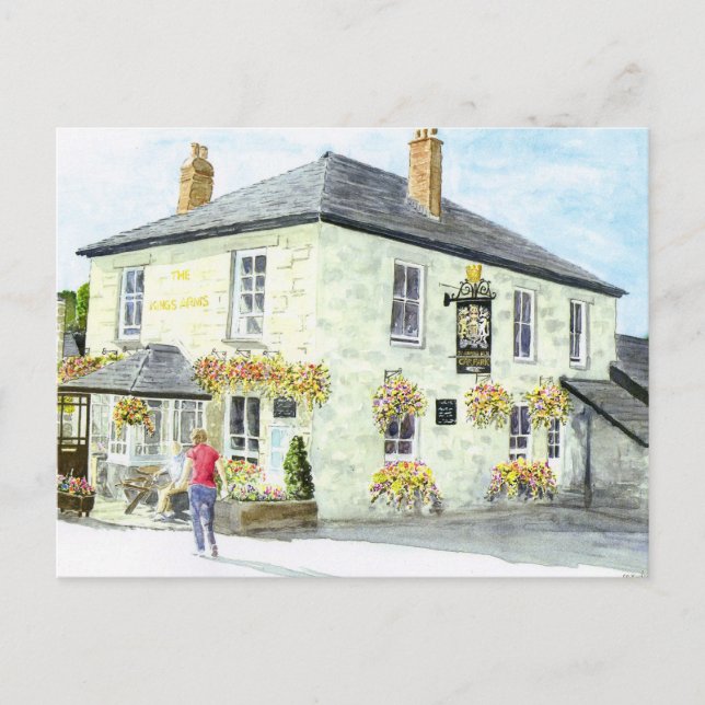 'The Kings Arms (Luxulyan)' Postcard (Front)