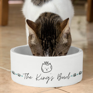 The King's Bowl Fun Cat Food Bowl Water Dish