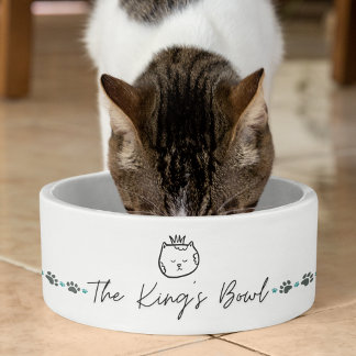The King's Bowl Fun Cat Food Bowl Water Dish