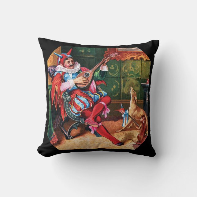 The King's Favourite Jester Throw Pillow (Front)