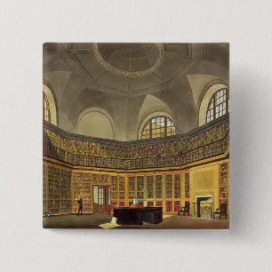 The King's Library, Buckingham House, from 'The Hi 15 Cm Square Badge