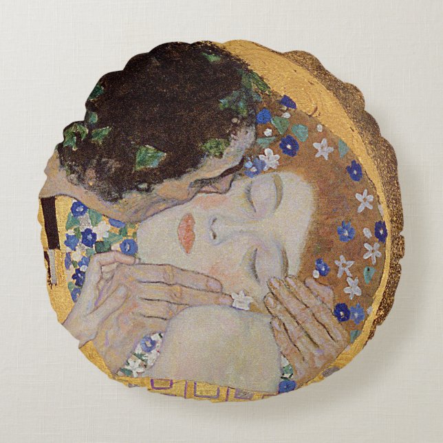 The Kiss, 1907-08 Round Cushion (Front)