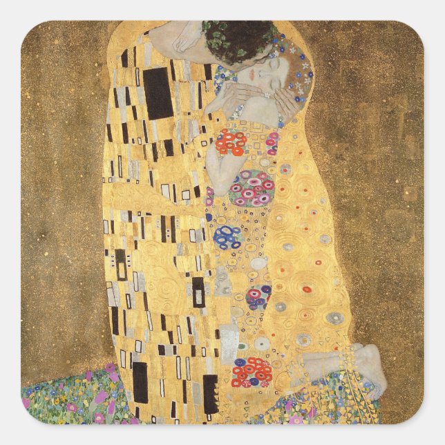 The Kiss, 1907-08 Square Sticker (Front)