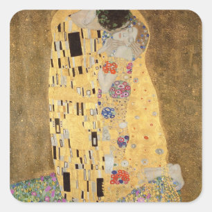The Kiss, 1907-08 Square Sticker