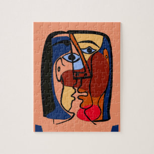 The Kiss, abstract Jigsaw Puzzle