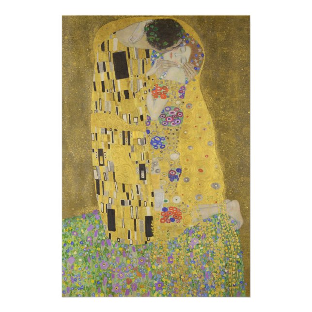 The Kiss, Art Nouveau Oil Painting, Gustav Klimt Photo Print (Front)