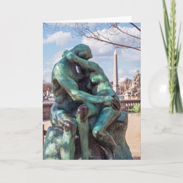 The Kiss by Auguste Rodin at the Tuileries, Paris Card (Front)