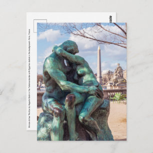The Kiss by Auguste Rodin at the Tuileries, Paris Postcard