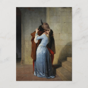 The Kiss by Francesco Hayez - Fine Art Postcard