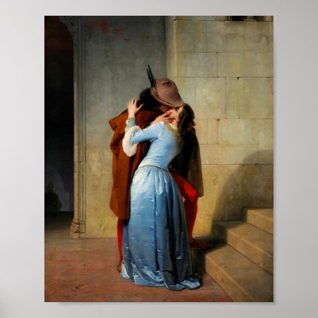 The Kiss By Francesco Hayez Poster (Front)