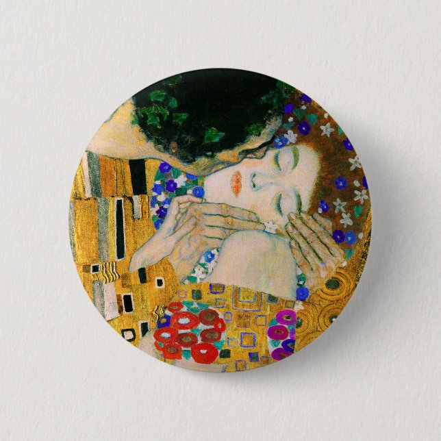 The Kiss by Gustav Klimt 6 Cm Round Badge (Front)