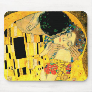 The Kiss by Gustav Klimt Art Nouveau Mouse Pad