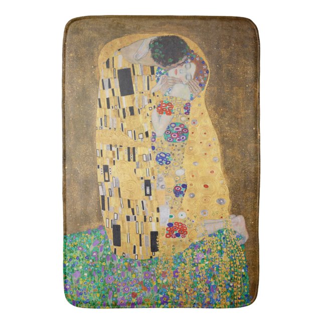The Kiss by Gustav Klimt Bath Mat (Front Vertical)