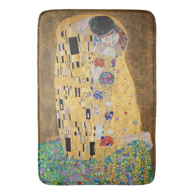 The Kiss by Gustav Klimt Bath Mat (Front Vertical)