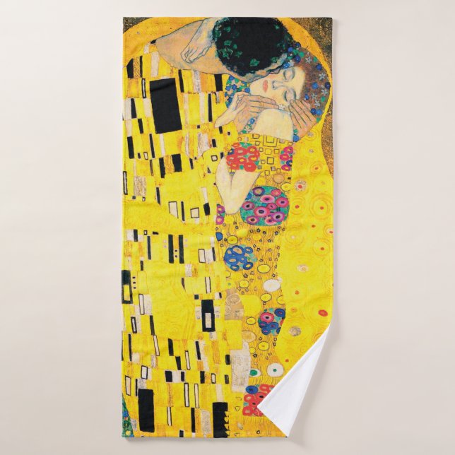 The Kiss by Gustav Klimt Bath Towel (Bath Towel)