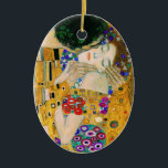 The Kiss by Gustav Klimt Ceramic Ornament<br><div class="desc">The Kiss by Gustav Klimt,  1907</div>