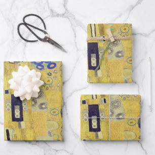 The Kiss by Gustav Klimt, detail 1 Wrapping Paper Sheet