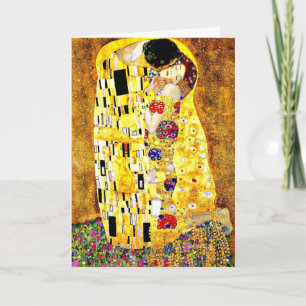 The Kiss by Gustav Klimt, fine art Card