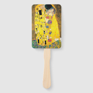 The Kiss by Gustav Klimt Hand Fan