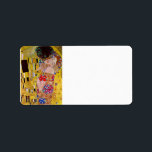 The Kiss by Gustav Klimt Label<br><div class="desc">This painting titled The Kiss is made by the famous artist, Gustav Klimt. About Gustav Klimt Gustav Klimt was an Austrian Symbolist painter and one of the most prominent members of the Vienna Secession movement. He became one of the founding members and president of the Wiener Sezession in 1897 and...</div>