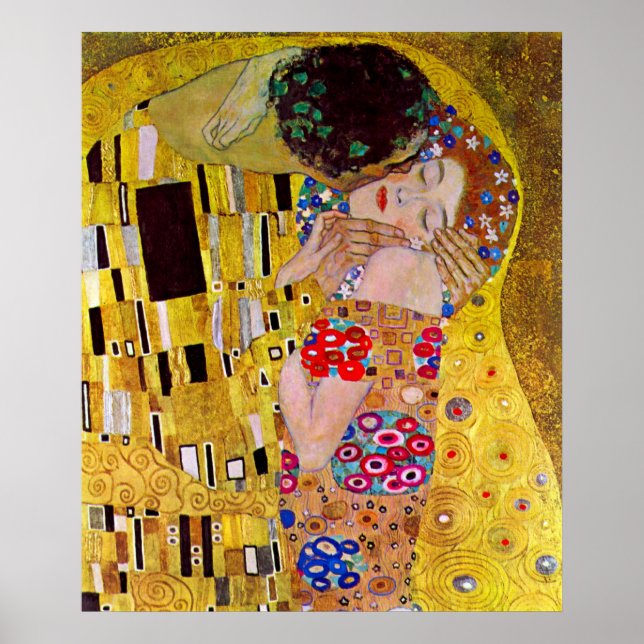 The Kiss by Gustav Klimt Poster (Front)