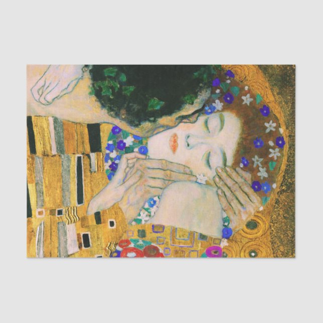 The Kiss by Gustav Klimt Tissue Paper (Front)