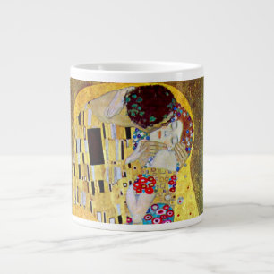 The Kiss by Gustav Klimt, Vintage Art Nouveau Large Coffee Mug