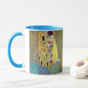 The Kiss by Gustav Klimt, Vintage Art Nouveau Mug