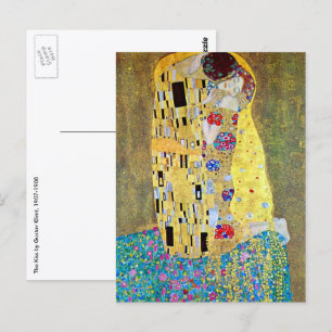 The Kiss by Gustav Klimt, Vintage Art Nouveau Postcard