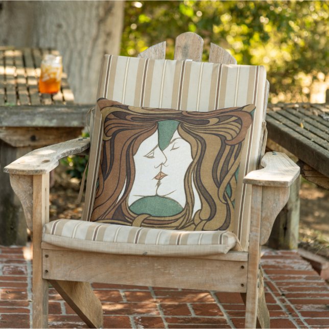 The Kiss by Peter Behrens Art Cushion (Chair)
