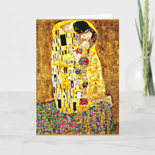 The Kiss, famous painting by Gustav Klimt Card