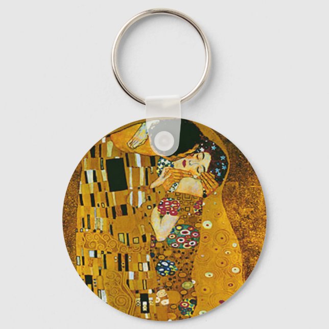 The Kiss, Fine Art by Klimt, Key Ring (Front)