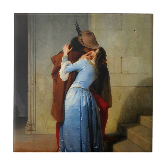 The Kiss Francesco Hayez Ceramic Tile (Front)