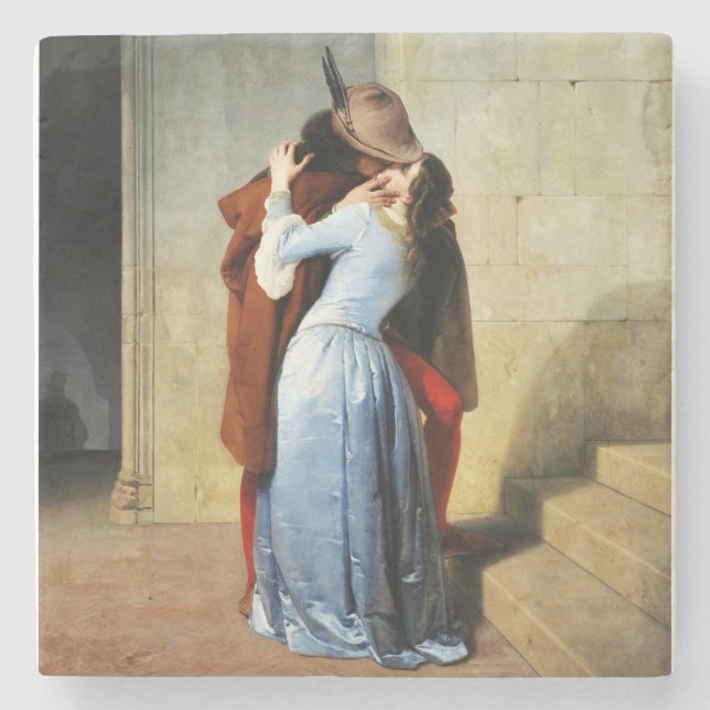 The Kiss - Francesco Hayez Il Bacio  Stone Coaster (Front)