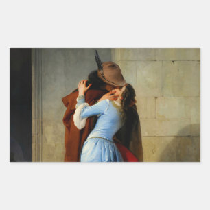 The Kiss Francesco Hayez Rectangular Sticker