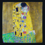 The Kiss, Gustav Klimt Bandana<br><div class="desc">Gustav Klimt (July 14, 1862 – February 6, 1918) was an Austrian symbolist painter and one of the most prominent members of the Vienna Secession movement. Klimt is noted for his paintings, murals, sketches, and other objets d'art. In addition to his figurative works, which include allegories and portraits, he painted...</div>