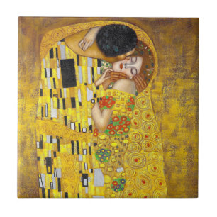 the Kiss - Gustav Klimt Ceramic Tile