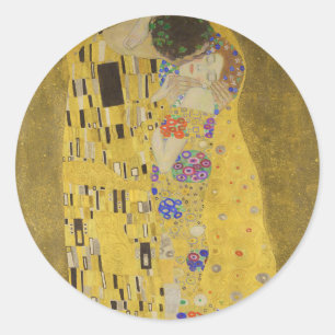 The kiss - Gustav Klimt Classic Round Sticker