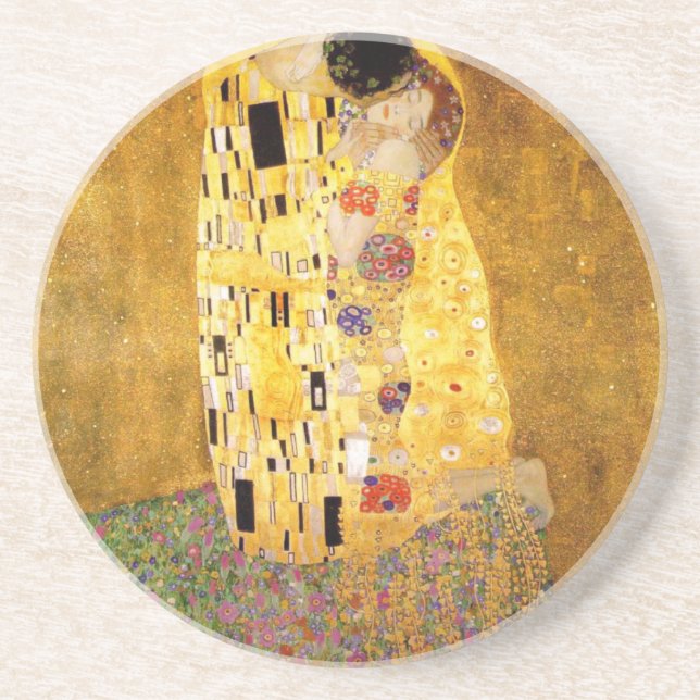 The Kiss Gustav Klimt Coaster (Front)