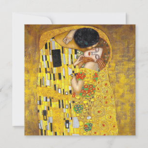 the Kiss - Gustav Klimt - Flat Greeting Card