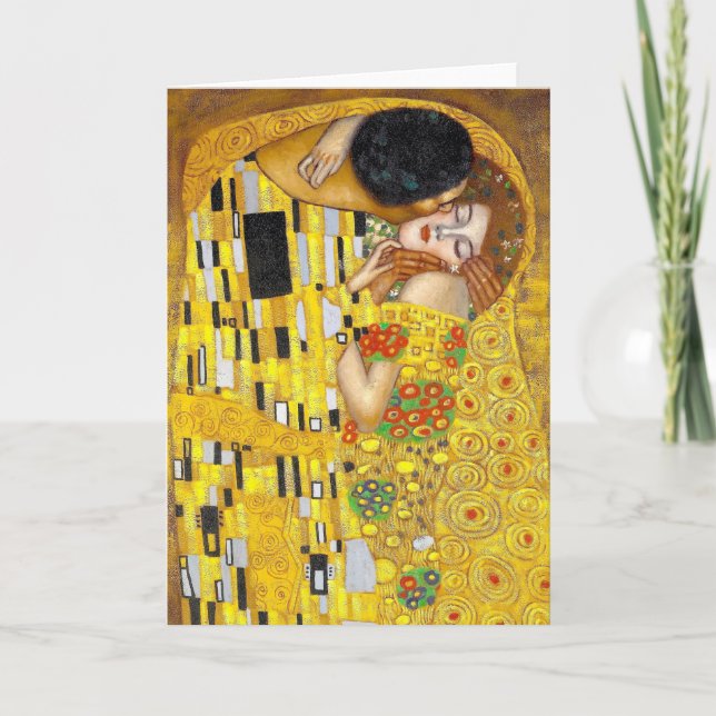  the Kiss - Gustav Klimt   Greeting Card (Front)
