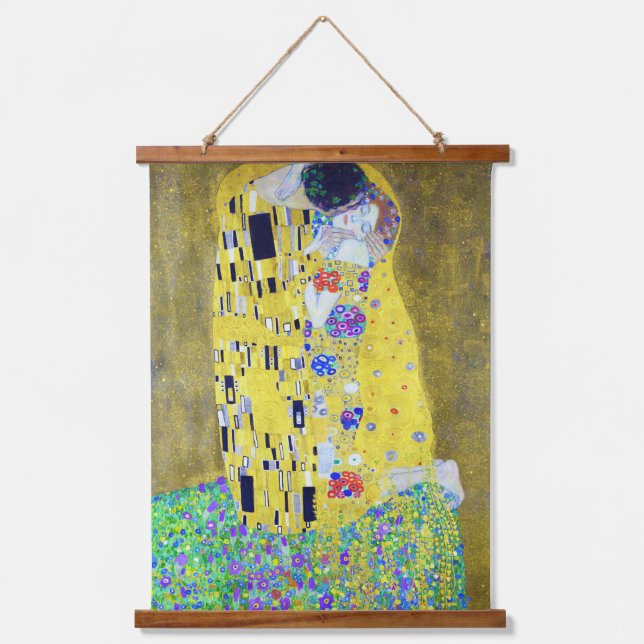 The Kiss, Gustav Klimt Hanging Tapestry (Front)