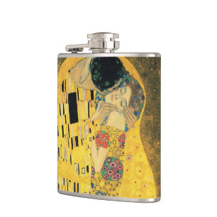 The Kiss - Gustav Klimt Hip Flask