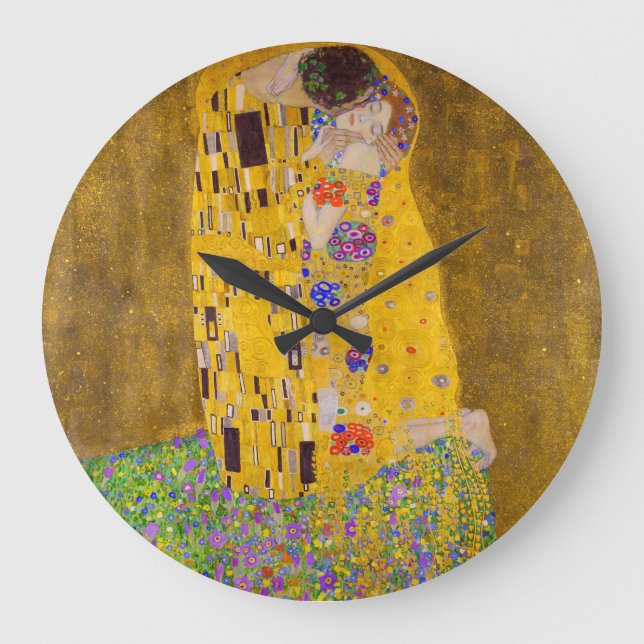 The Kiss | Gustav Klimt | Large Clock (Front)