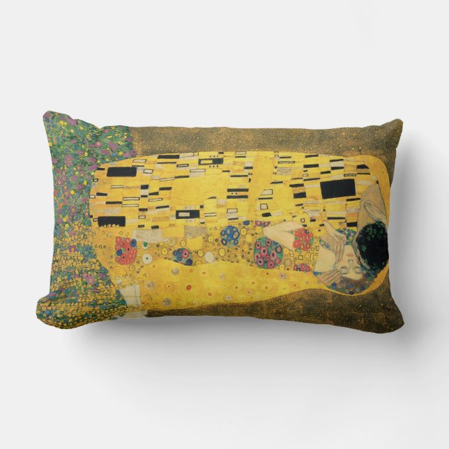 The Kiss - Gustav Klimt Lumbar Cushion (Front)