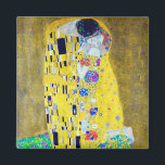 The Kiss, Gustav Klimt Magnet<br><div class="desc">Gustav Klimt (July 14, 1862 – February 6, 1918) was an Austrian symbolist painter and one of the most prominent members of the Vienna Secession movement. Klimt is noted for his paintings, murals, sketches, and other objets d'art. In addition to his figurative works, which include allegories and portraits, he painted...</div>