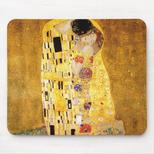 The Kiss Gustav Klimt Mouse Pad (Front)