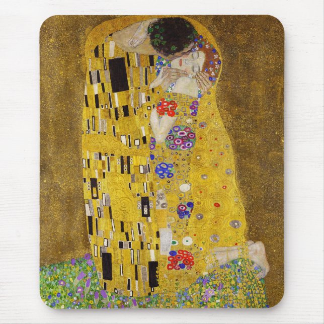 The Kiss - Gustav Klimt  Mouse Pad (Front)
