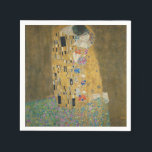 The Kiss - Gustav Klimt Napkin<br><div class="desc">Famous romantic painting by Gustav Klimt. The Kiss is a beautiful masterpiece for true lovers of great art. This is the most quality image you can find on Zazzle and therefore you can expect high quality printing on many great Klimt gift ideas.</div>