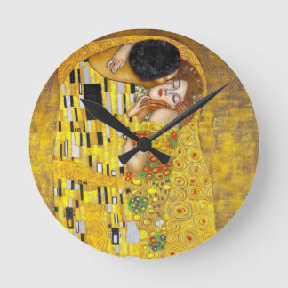  the Kiss - Gustav Klimt    Round Clock